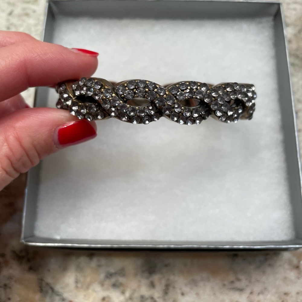 Jcrew braided rhinestone bracelet